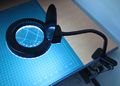 Magnifier lamp, small, with lid