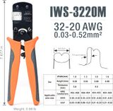 iCrimp IWS-3220M Micro Connector Pin Crimping Tool 0.03-0.52mm² 32-20AWG ID:219